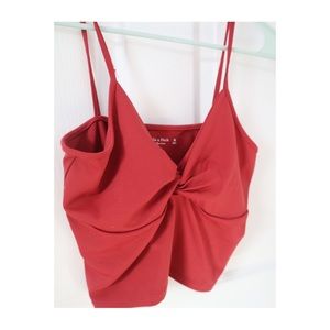 ABERCROMBIE & FITCH - twist front cropped seamless tank